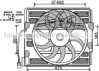 Вентилатор, охлаждане на двигателя AVA QUALITY COOLING