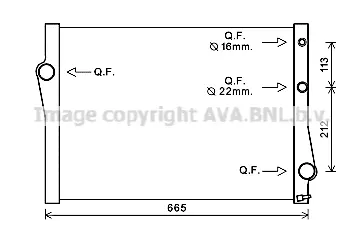 радиатор, охлаждане на двигателя AVA QUALITY COOLING 