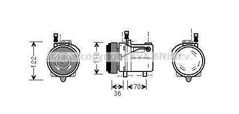 компресор, климатизация AVA QUALITY COOLING 