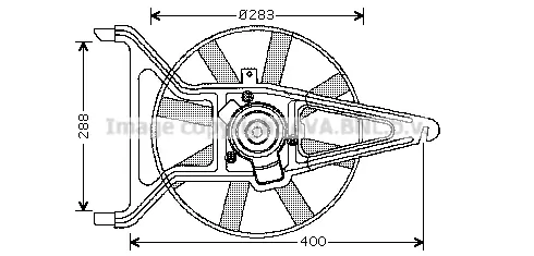 вентилатор, охлаждане на двигателя AVA QUALITY COOLING 