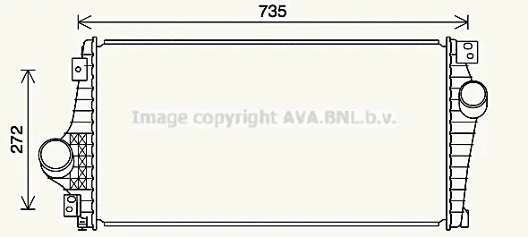 интеркулер (охладител за въздуха на турбината) AVA QUALITY COOLING 