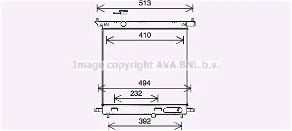 радиатор, охлаждане на двигателя AVA QUALITY COOLING 