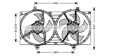 вентилатор, охлаждане на двигателя AVA QUALITY COOLING 