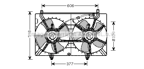 вентилатор, охлаждане на двигателя AVA QUALITY COOLING 