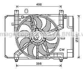 Вентилатор, охлаждане на двигателя AVA QUALITY COOLING