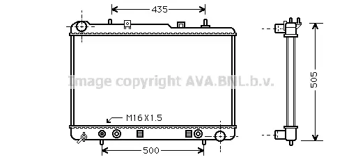 радиатор, охлаждане на двигателя AVA QUALITY COOLING 
