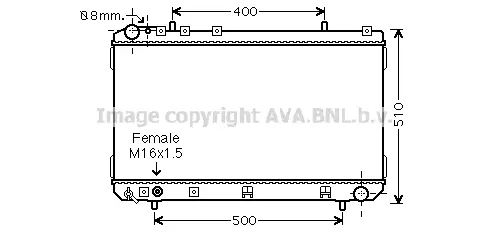 радиатор, охлаждане на двигателя AVA QUALITY COOLING 