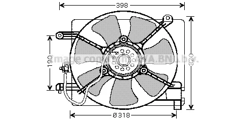 вентилатор, охлаждане на двигателя AVA QUALITY COOLING 