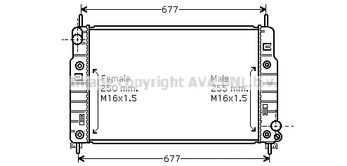 радиатор, охлаждане на двигателя AVA QUALITY COOLING 