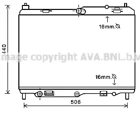 радиатор, охлаждане на двигателя AVA QUALITY COOLING 