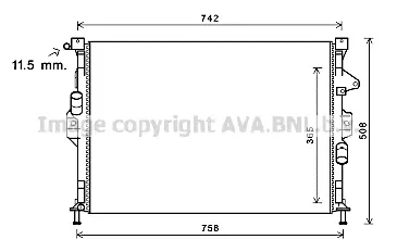радиатор, охлаждане на двигателя AVA QUALITY COOLING 