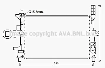 радиатор, охлаждане на двигателя AVA QUALITY COOLING 