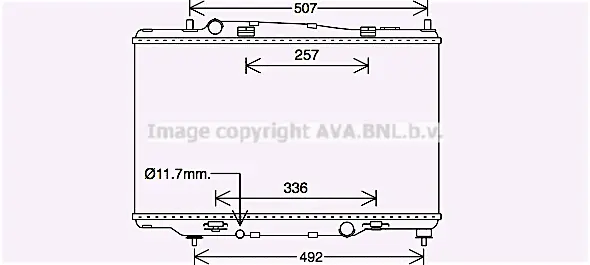 радиатор, охлаждане на двигателя AVA QUALITY COOLING 