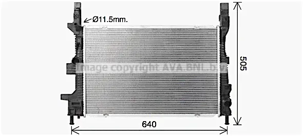 радиатор, охлаждане на двигателя AVA QUALITY COOLING 