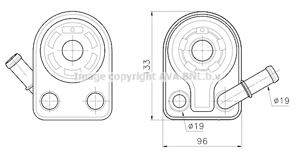 маслен радиатор, двигателно масло AVA QUALITY COOLING 