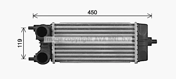 интеркулер (охладител за въздуха на турбината) AVA QUALITY COOLING 