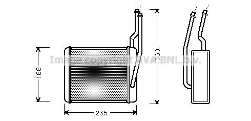 топлообменник, отопление на вътрешното пространство AVA QUALITY COOLING 