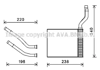 топлообменник, отопление на вътрешното пространство AVA QUALITY COOLING 