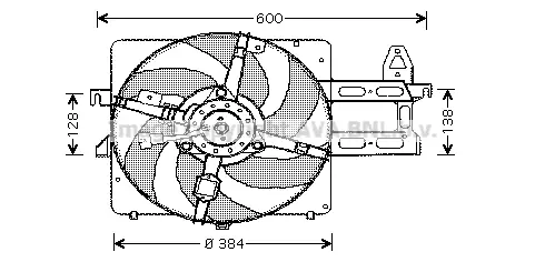 вентилатор, охлаждане на двигателя AVA QUALITY COOLING 