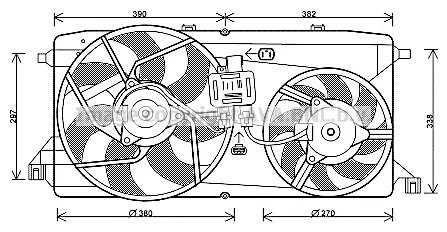 вентилатор, охлаждане на двигателя AVA QUALITY COOLING 