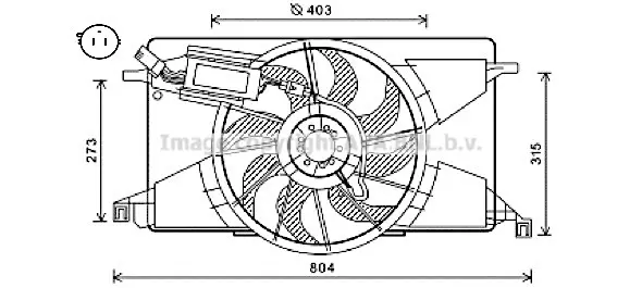 вентилатор, охлаждане на двигателя AVA QUALITY COOLING 