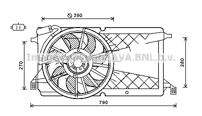 вентилатор, охлаждане на двигателя AVA QUALITY COOLING 