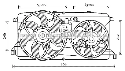 вентилатор, охлаждане на двигателя AVA QUALITY COOLING 
