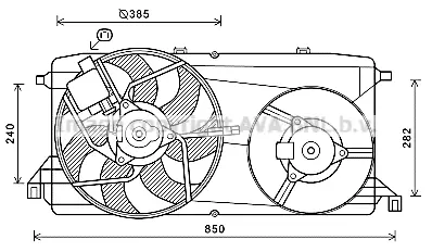 вентилатор, охлаждане на двигателя AVA QUALITY COOLING 