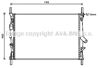 радиатор, охлаждане на двигателя AVA QUALITY COOLING 