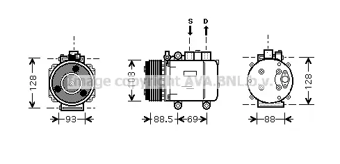 компресор, климатизация AVA QUALITY COOLING 