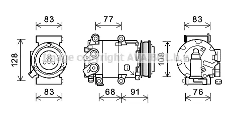 компресор, климатизация AVA QUALITY COOLING 