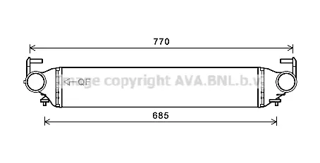 интеркулер (охладител за въздуха на турбината) AVA QUALITY COOLING 