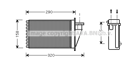 топлообменник, отопление на вътрешното пространство AVA QUALITY COOLING 