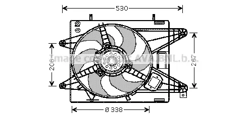 вентилатор, охлаждане на двигателя AVA QUALITY COOLING 