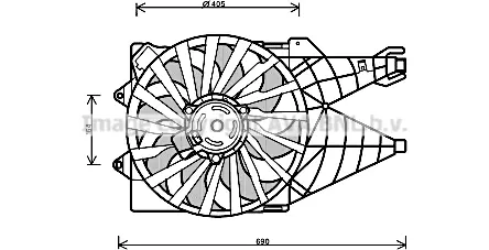вентилатор, охлаждане на двигателя AVA QUALITY COOLING 