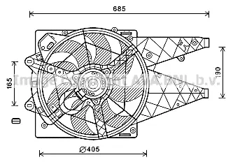 вентилатор, охлаждане на двигателя AVA QUALITY COOLING 