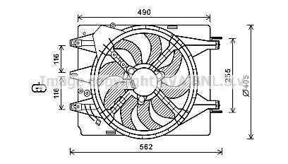 вентилатор, охлаждане на двигателя AVA QUALITY COOLING 