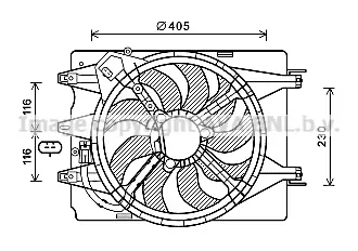вентилатор, охлаждане на двигателя AVA QUALITY COOLING 