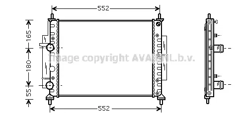 радиатор, охлаждане на двигателя AVA QUALITY COOLING 