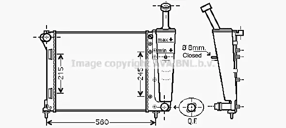 радиатор, охлаждане на двигателя AVA QUALITY COOLING 
