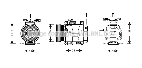 компресор, климатизация AVA QUALITY COOLING 