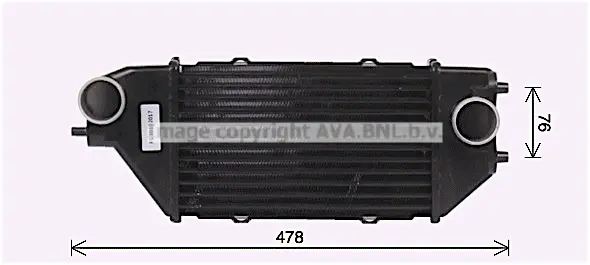 Интеркулер (охладител за въздуха на турбината) AVA QUALITY COOLING