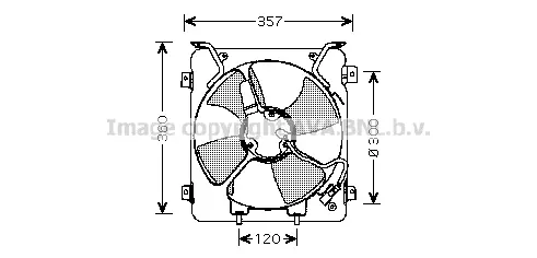 вентилатор, охлаждане на двигателя AVA QUALITY COOLING 