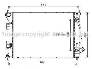 радиатор, охлаждане на двигателя AVA QUALITY COOLING 