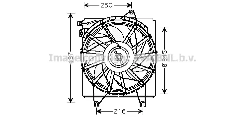 вентилатор, охлаждане на двигателя AVA QUALITY COOLING 