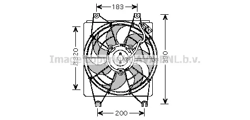 вентилатор, охлаждане на двигателя AVA QUALITY COOLING 