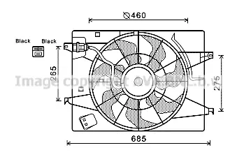 вентилатор, охлаждане на двигателя AVA QUALITY COOLING 