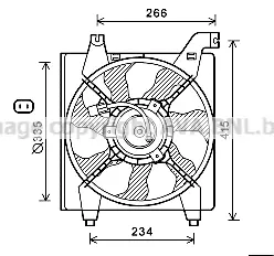 вентилатор, охлаждане на двигателя AVA QUALITY COOLING 