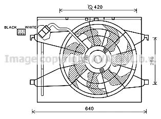 вентилатор, охлаждане на двигателя AVA QUALITY COOLING 