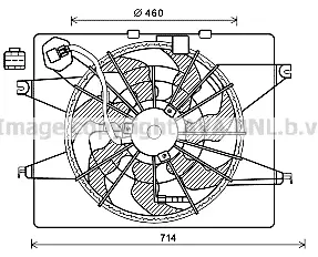 вентилатор, охлаждане на двигателя AVA QUALITY COOLING 